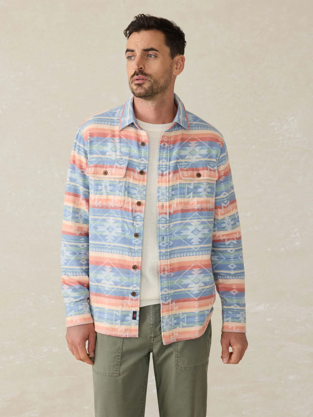 Faherty Men’s Doug Good Feather Canyon Overshirt