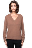 Subtle Luxury Favorite Fitted V Neck Cashmere Sweater