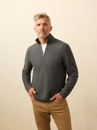 Faherty Men’s Textured Knit Quarter Zip