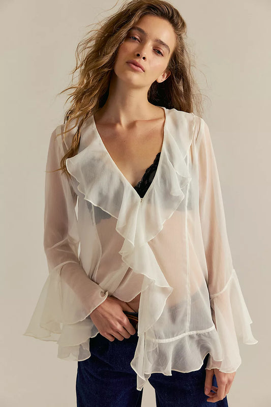 Free People Woman’s Bali Tulula Chiffon Top