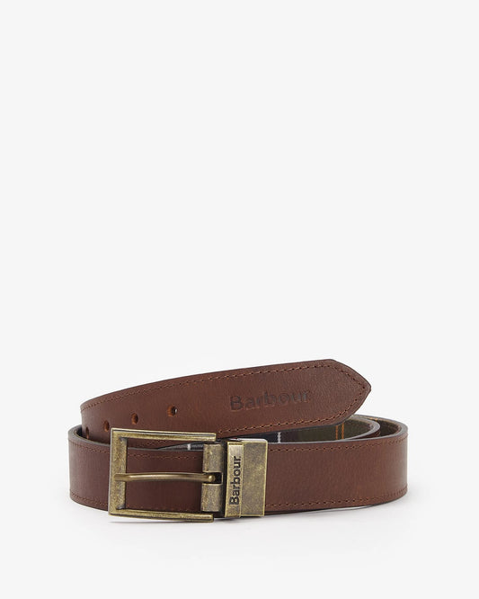 Barbour Men’s Reversible Tartan Leather Belt