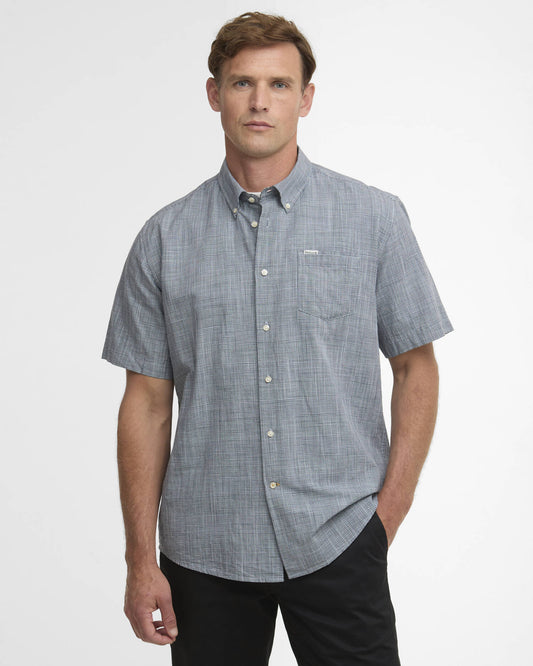 Barbour Men’s Fleming Linen Blend Reg S/S Shirt