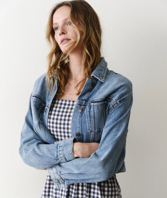 Marine Layer Women’s Ash Crop Denim Jacket