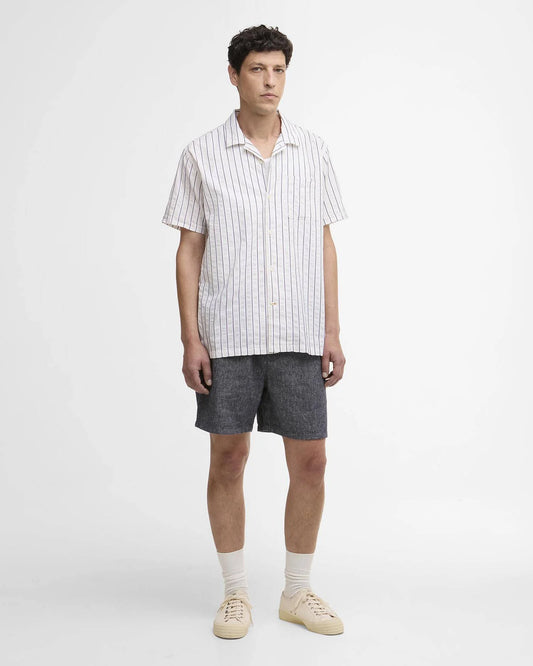 Barbour Men’s Park Seersucker Striped Short-Sleeved Shirt