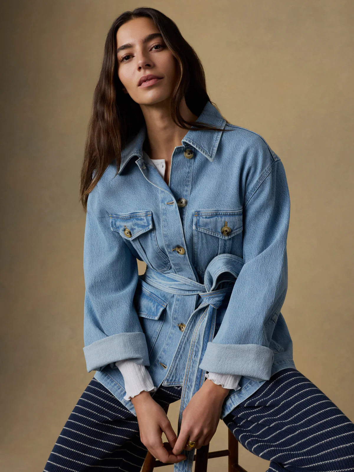 Faherty Women’s Solstice Denim Safari Jacket