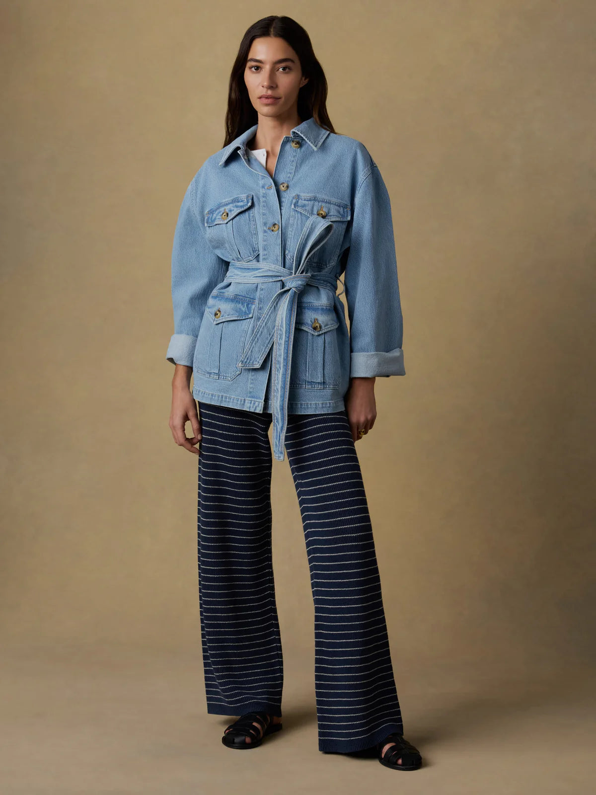 Faherty Women’s Solstice Denim Safari Jacket