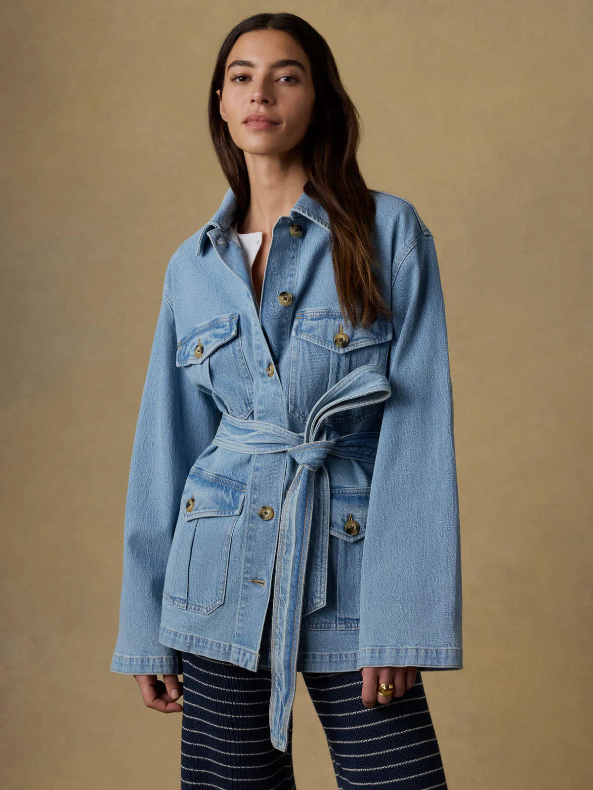 Faherty Women’s Solstice Denim Safari Jacket