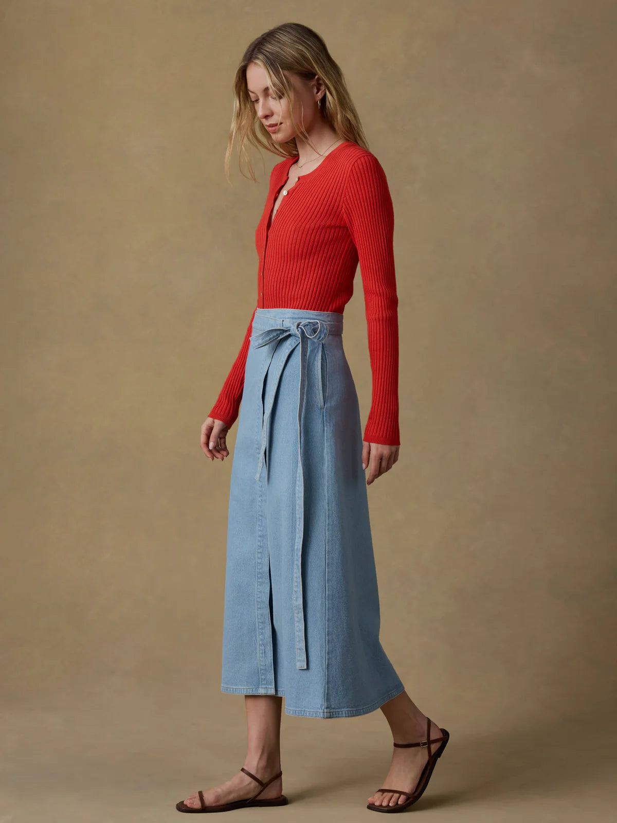 Faherty Women’s Solstice Denim Wrap Skirt