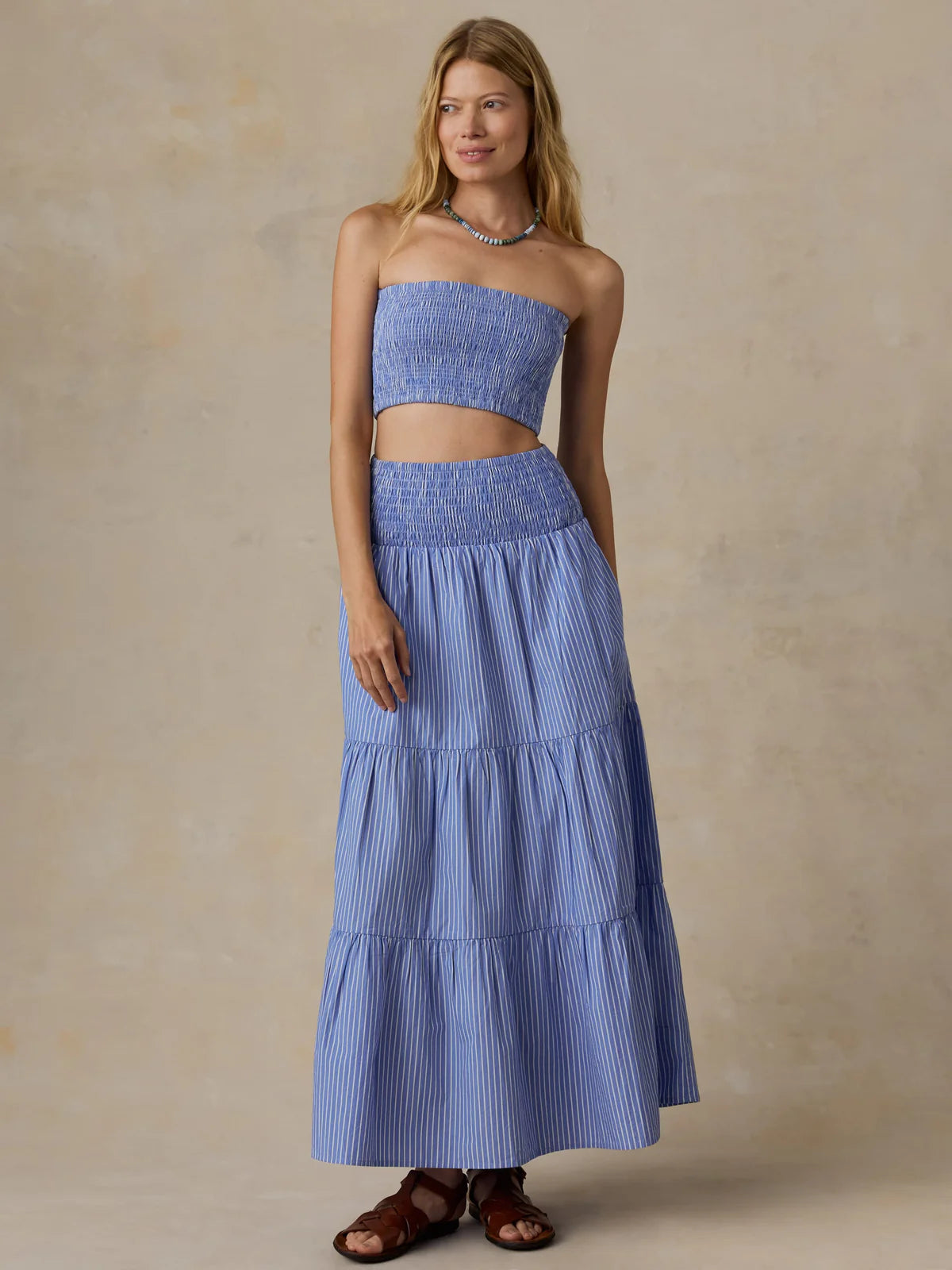 Faherty Women’s Coastal Poplin Maxi Skirt