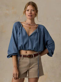 Faherty Women’s Tried & True Chambray Nera Top