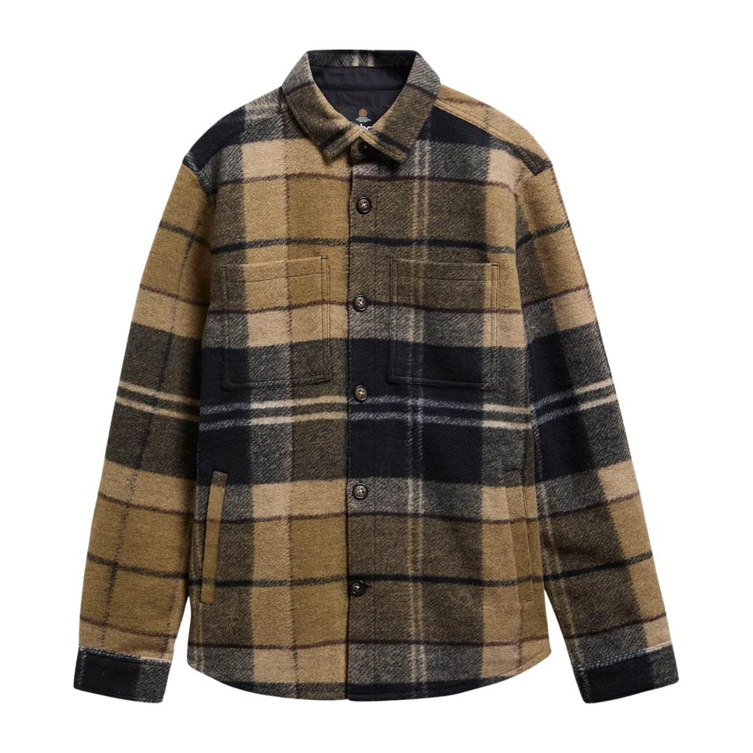 Barbour Woodlane Brushed Check Overshirt in Birchwood Dress Tartan