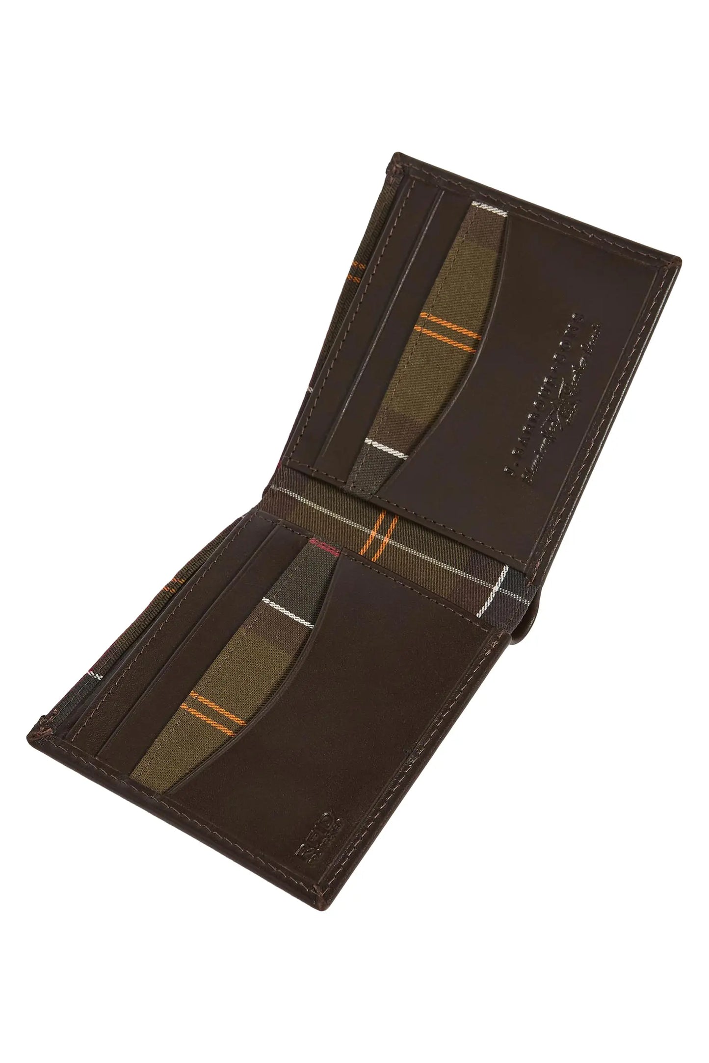 Barbour Brodick Leather/Tartan Billfold Wallet