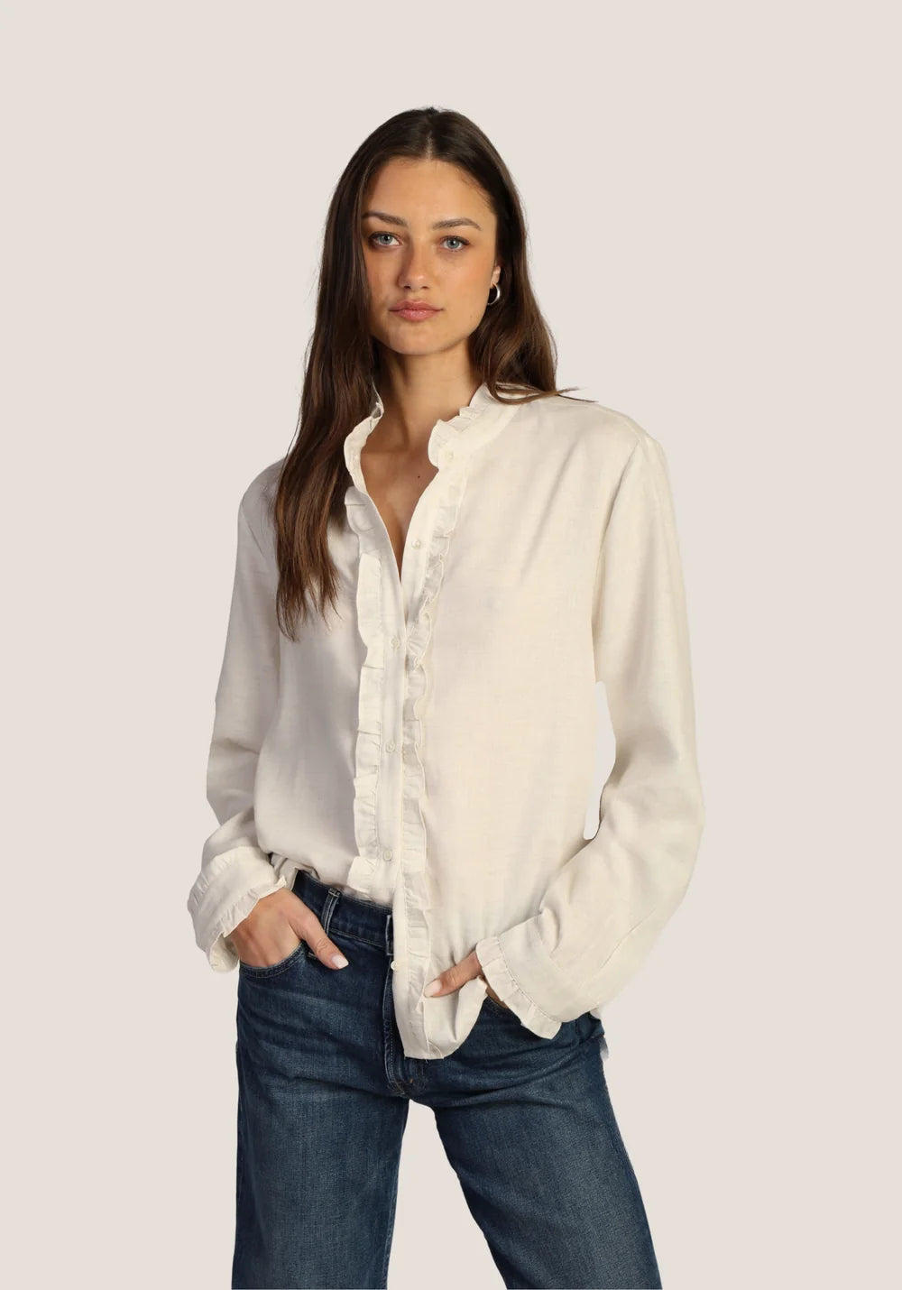 Dylan Women’s Channing Ruffle Shirt