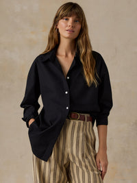 Faherty Women’s Coastal Poplin Relaxed Shirt